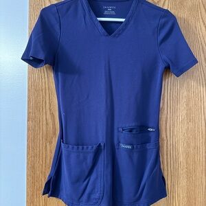 Jaanuu Navy Blue Scrub Top